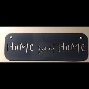 FARMHOUSE blue metal sign